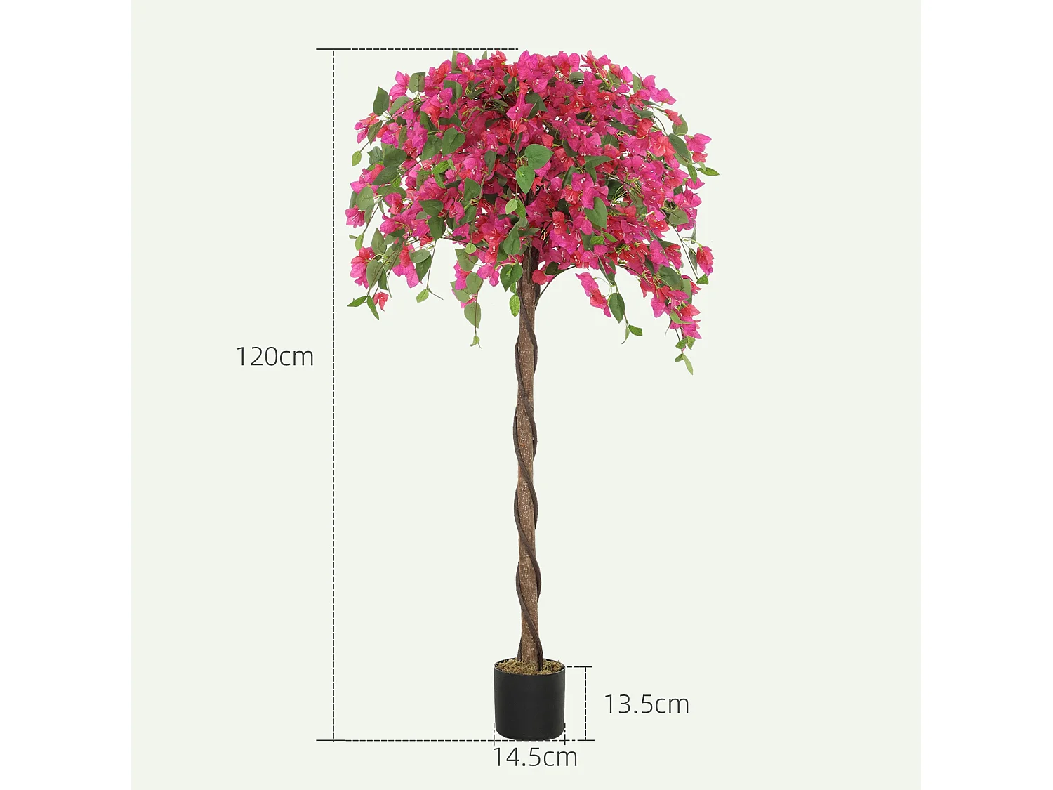 Pair of Artificial Murraya Blossom Trees in Pots 120cm Red