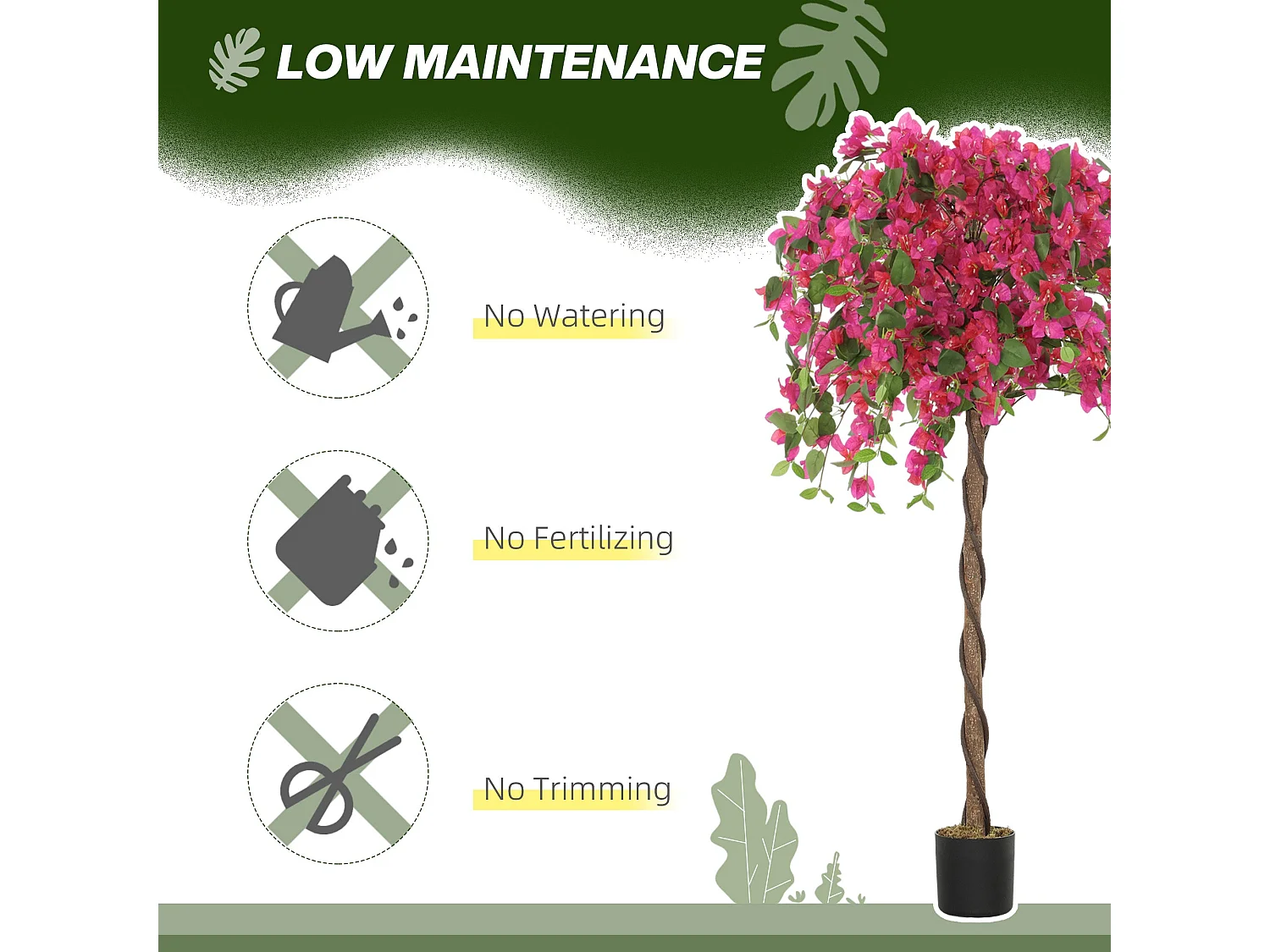 Pair of Artificial Murraya Blossom Trees in Pots 120cm Red
