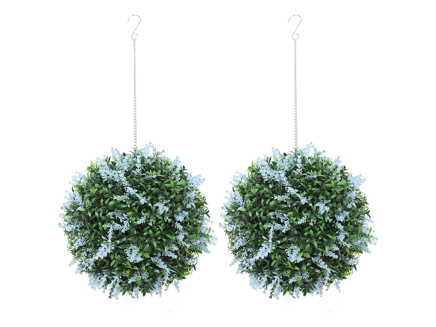 Maka Nosa Set of 2 UV Protected Blue Artificial Topiary Balls