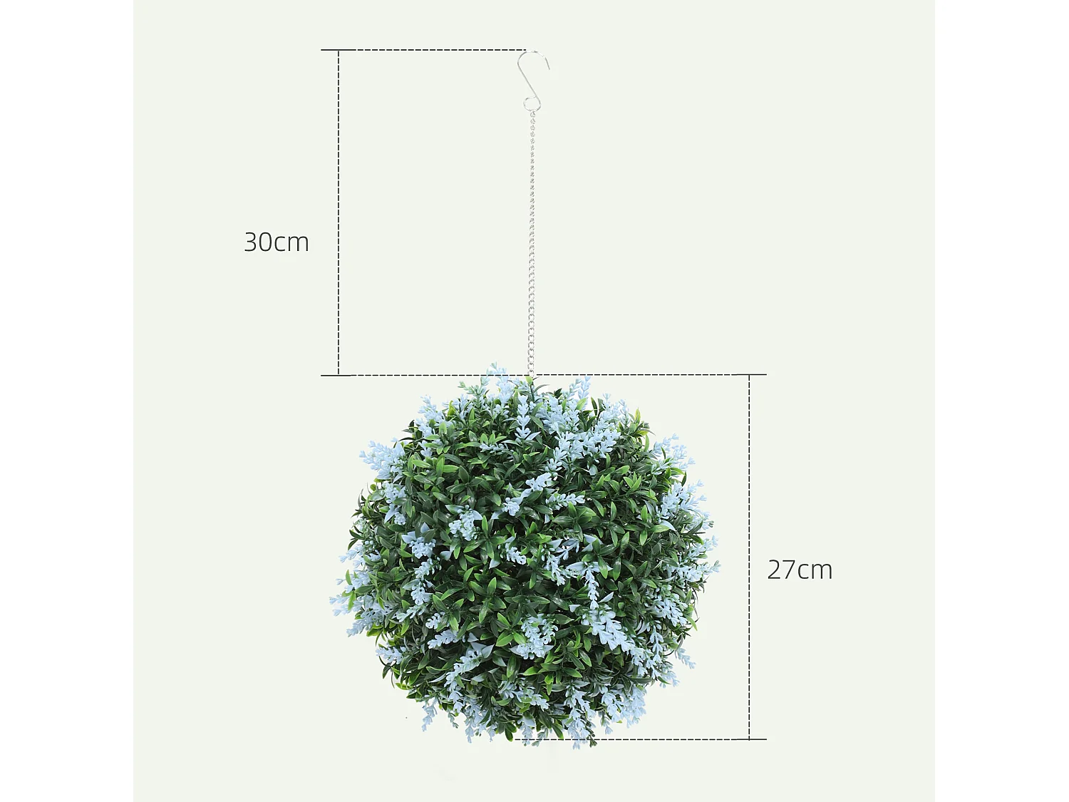Maka Nosa Set of 2 UV Protected Blue Artificial Topiary Balls