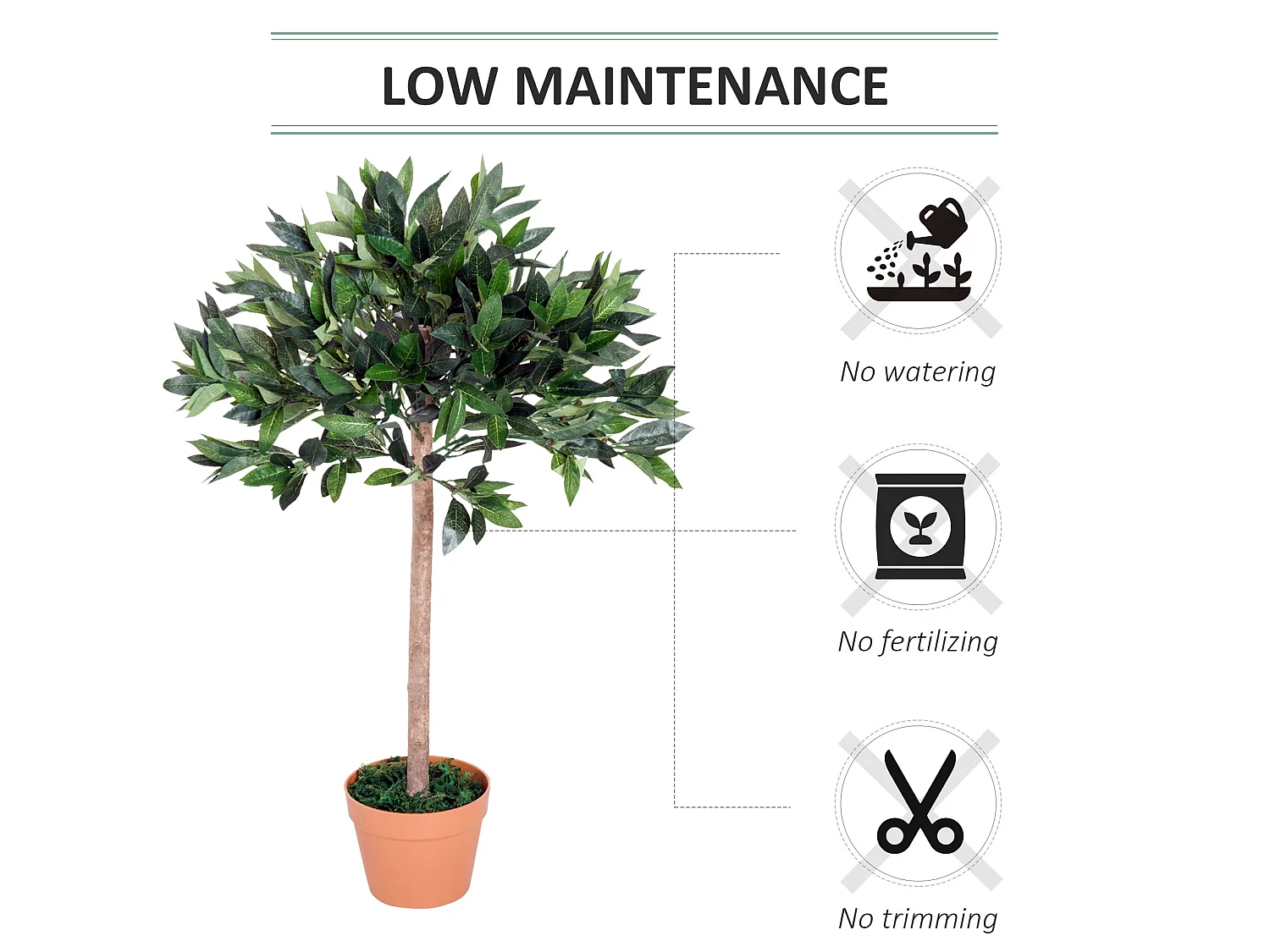 Miva Set of 2 Artificial Olive Trees with Orange Pots 104cm