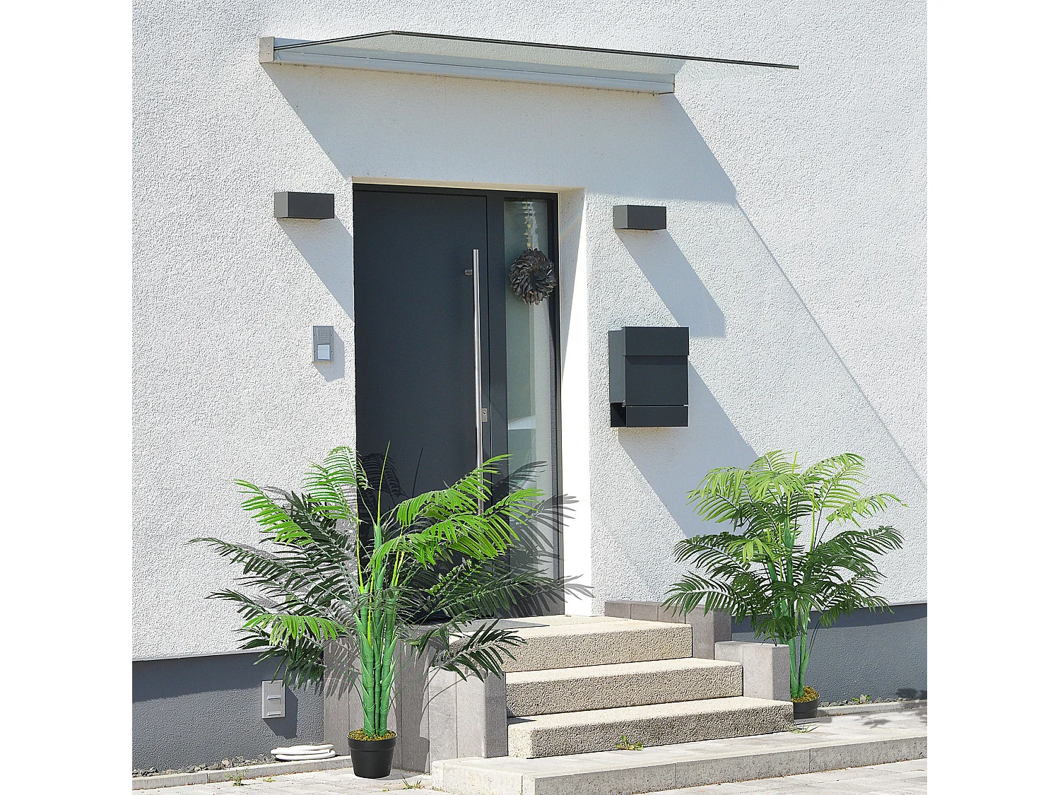 Dimi Keha Pair of Artificial Palm Trees in Pots 125cm