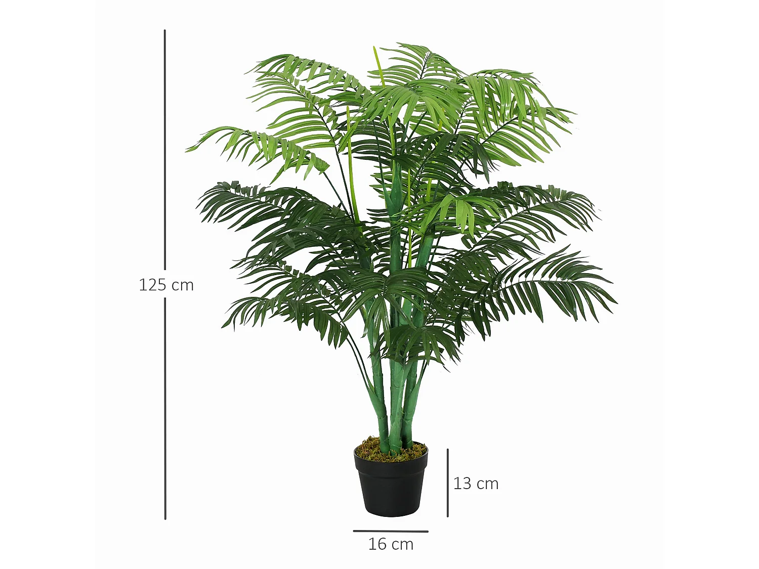 Dimi Keha Pair of Artificial Palm Trees in Pots 125cm