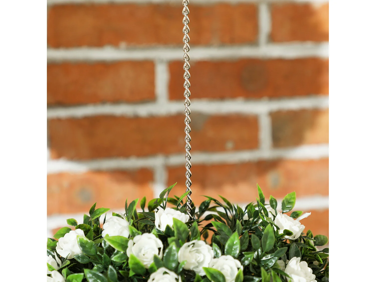 Lukaka Dino Set of 2 UV Resistant Artificial Rose Topiary Balls H8 28cm White
