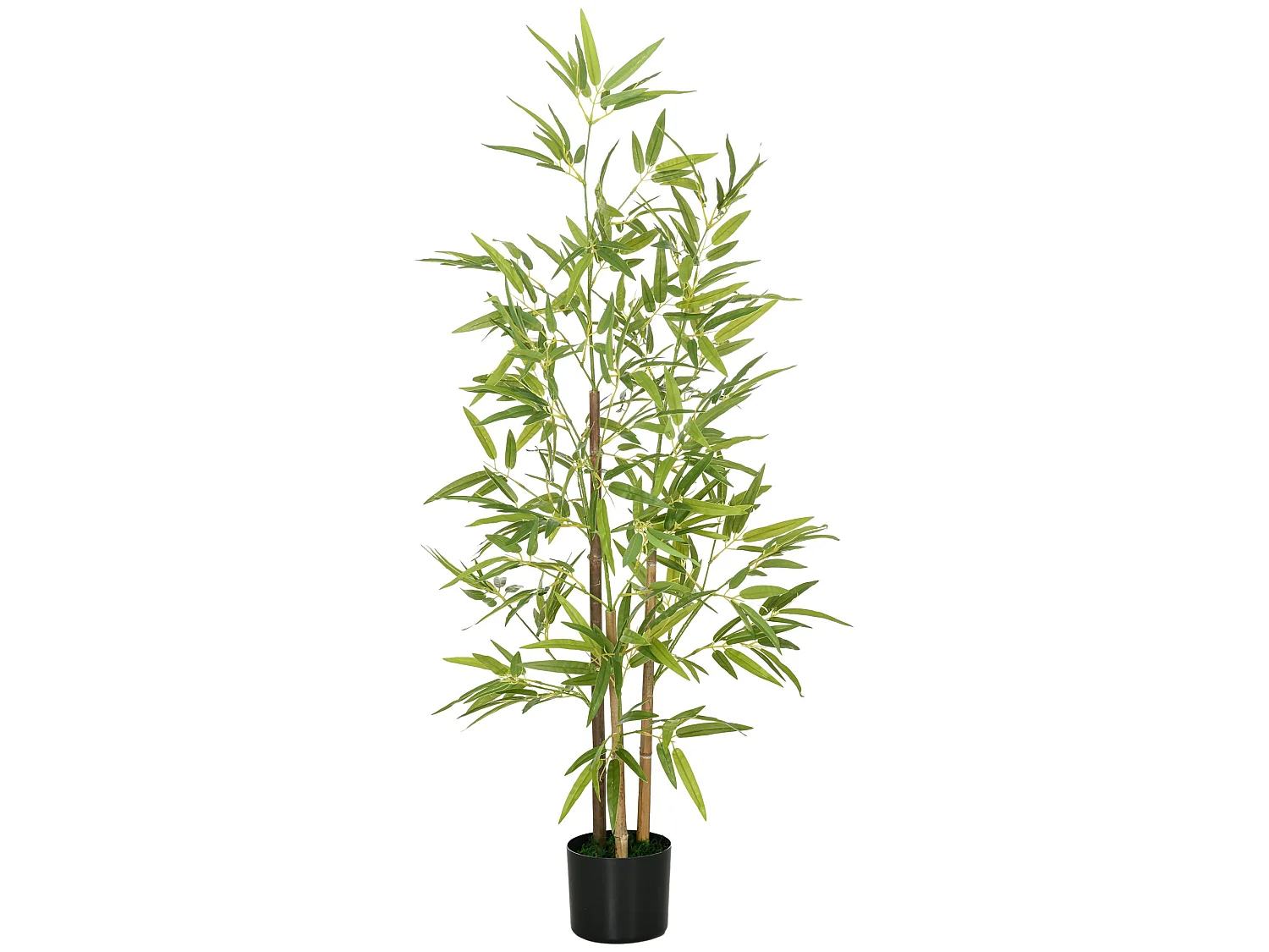 Hanvette Artificial Bamboo Tree in Pot 120cm Maintenance Free Green Decor