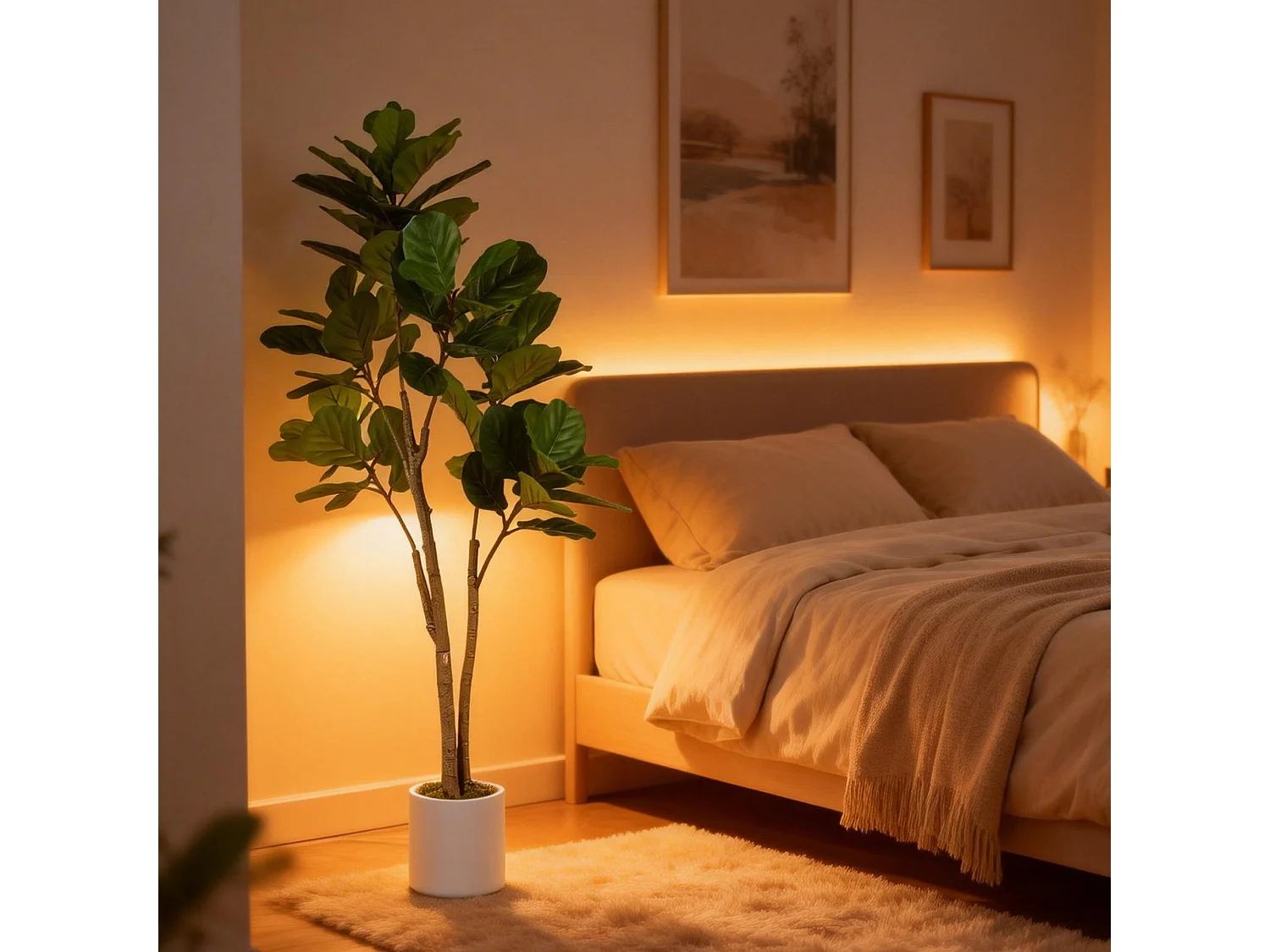 Laha Artificial Ficus Style Indoor Tree 150cm Green