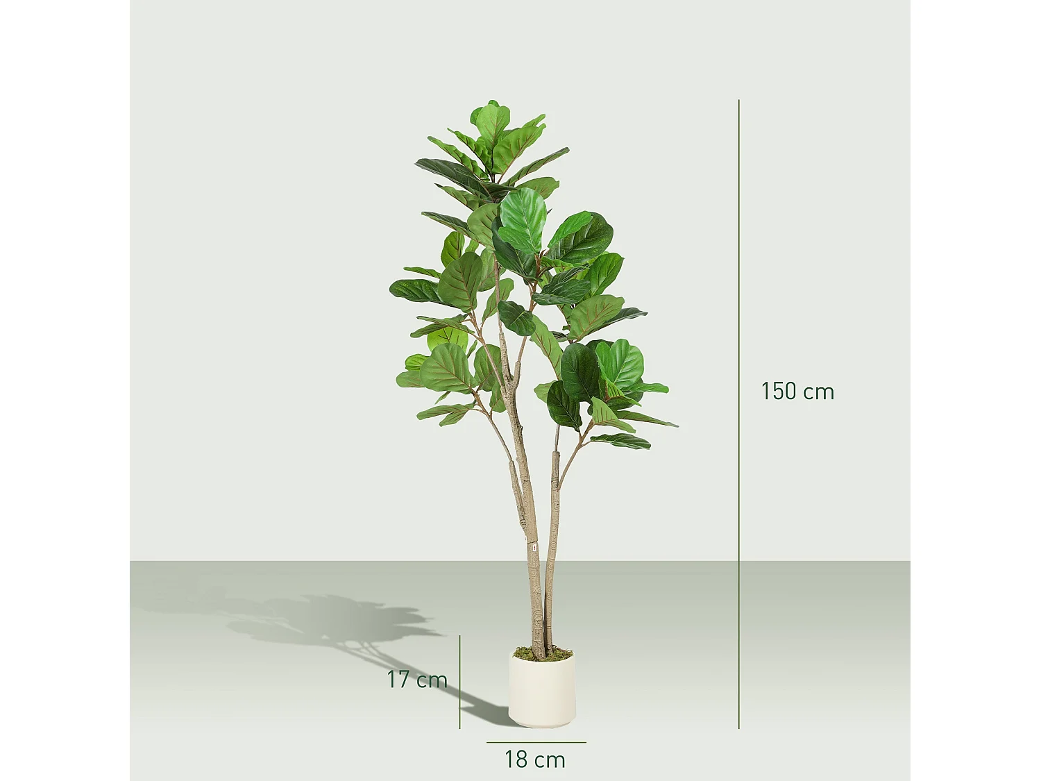 Laha Artificial Ficus Style Indoor Tree 150cm Green