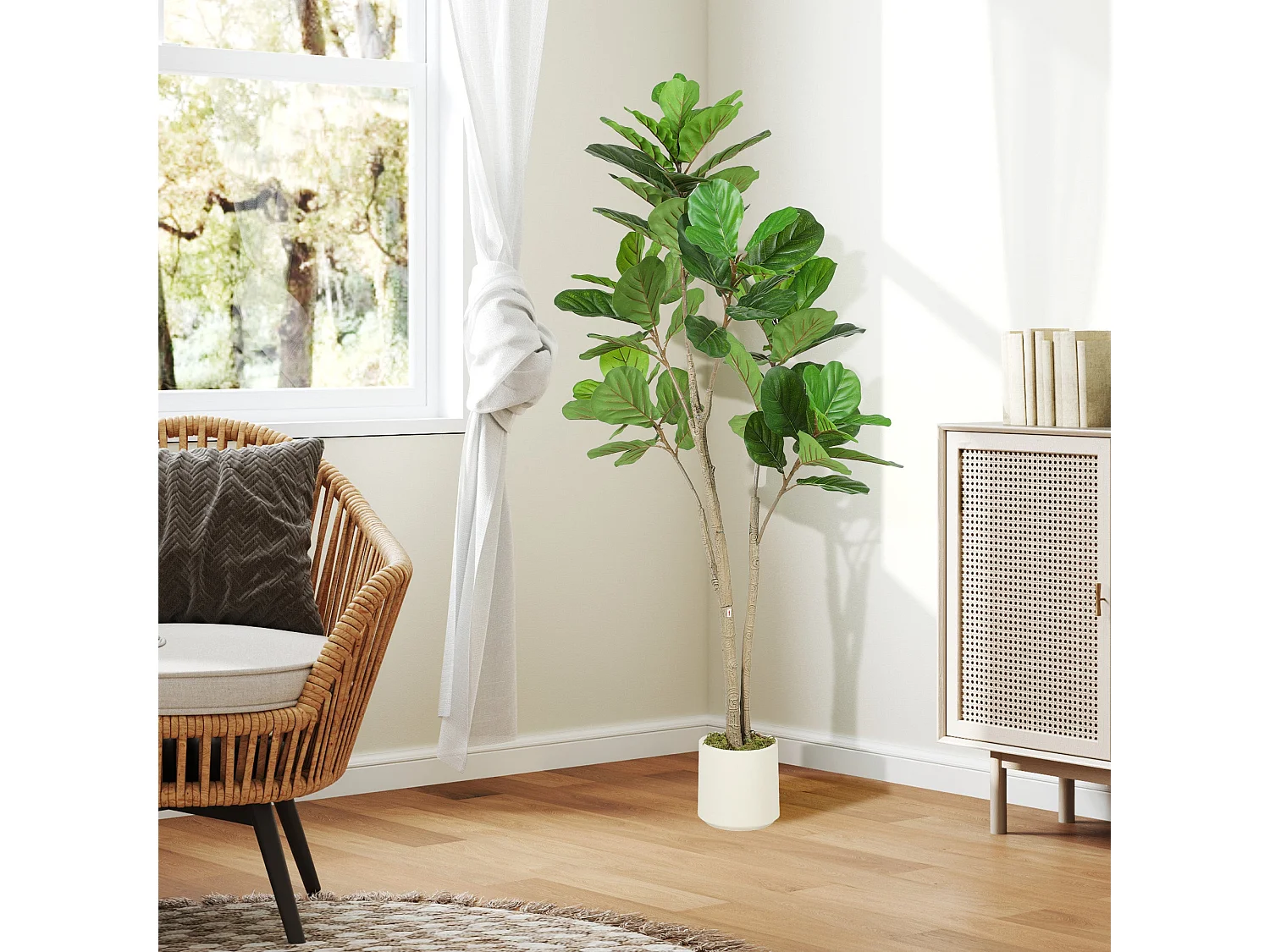 Laha Artificial Ficus Style Indoor Tree 150cm Green