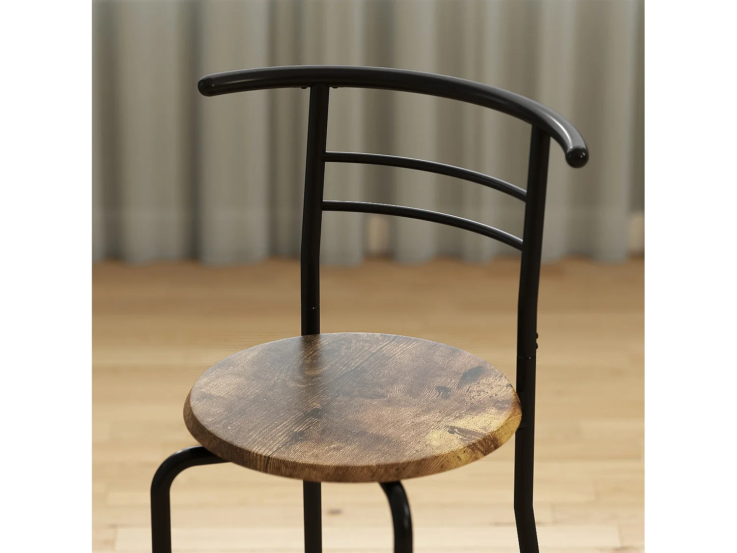 Vespa Rustic Brown 3 Piece Compact Dining Set Table and 2 Chairs