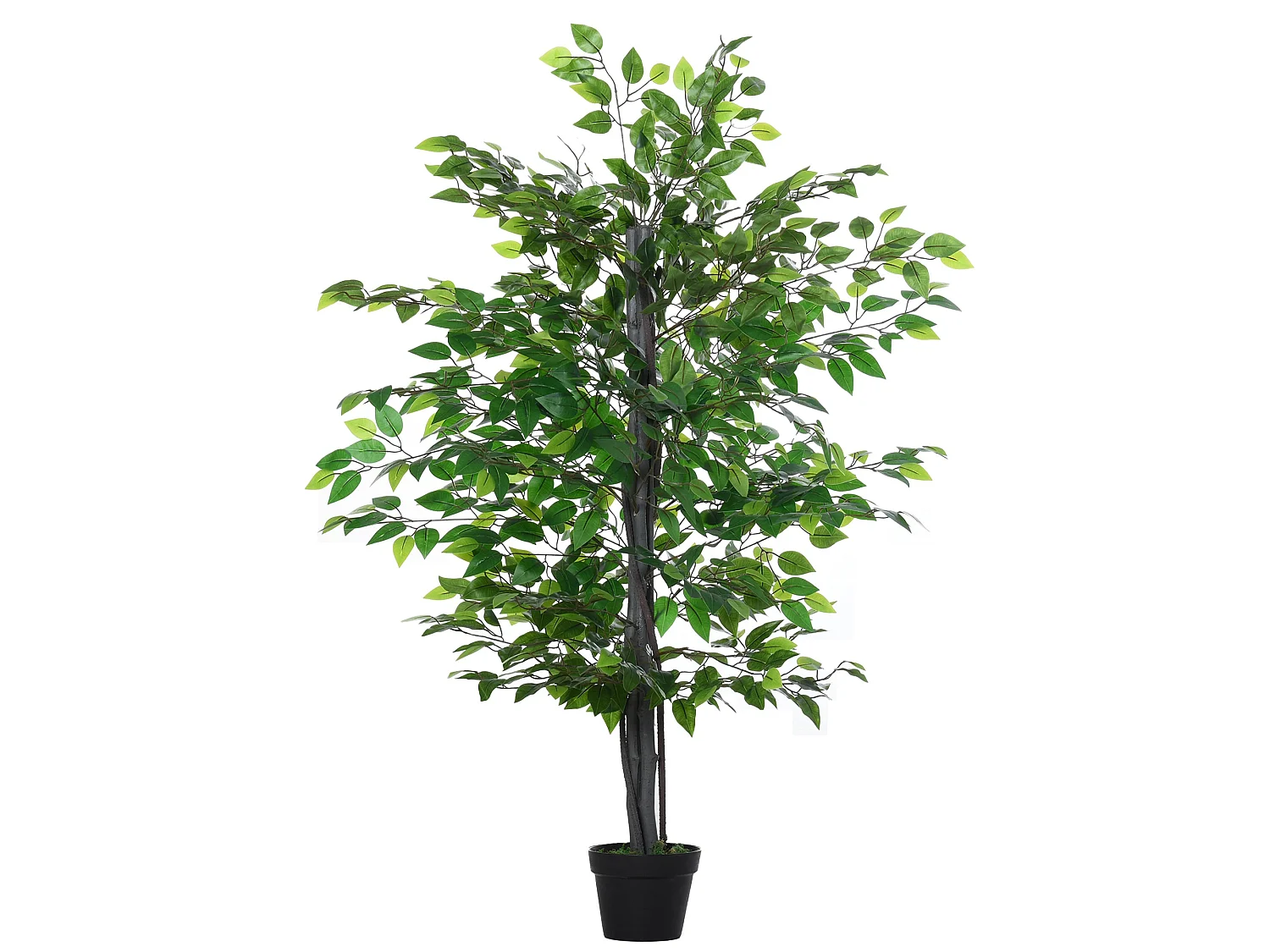 Nito Artificial Banyan Style Tree 145cm Purple and White Flowers Decorative Pot