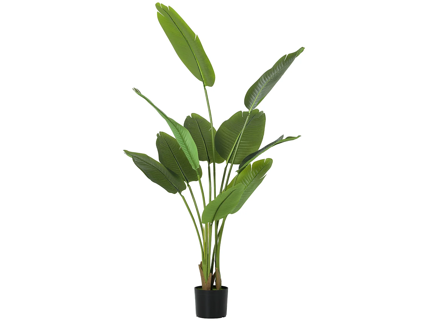 Nozizi 160cm Tall Artificial Bird of Paradise Plant with Sculpted Foliage in Weighted Pot Green