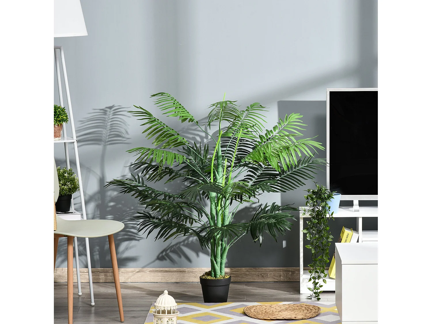 Vavi Artificial Palm Tree in Nursery Pot for Home and Office Styling