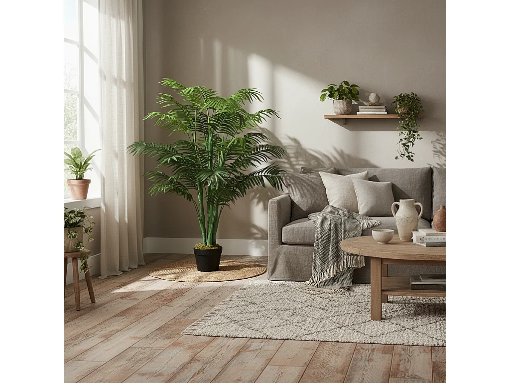 Vavi Artificial Palm Tree in Nursery Pot for Home and Office Styling