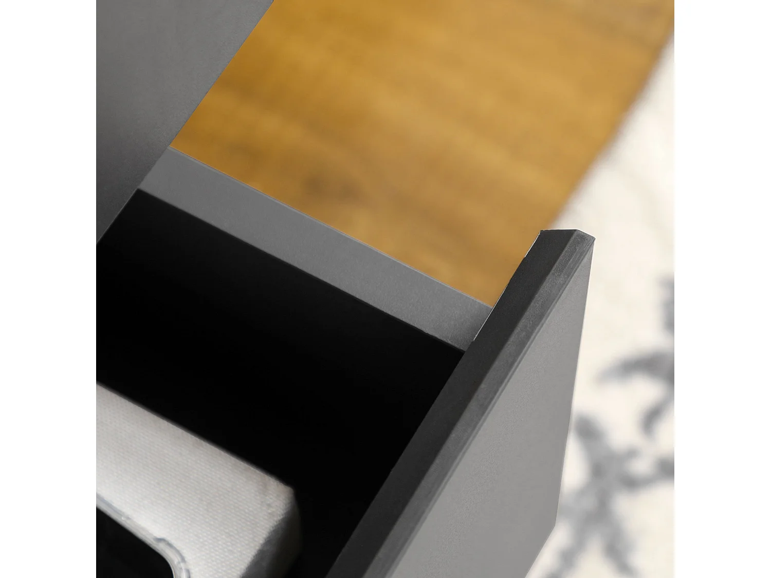 Sola Vela Sideboard Dark Grey 2 Doors 3 Drawers Adjustable Shelves