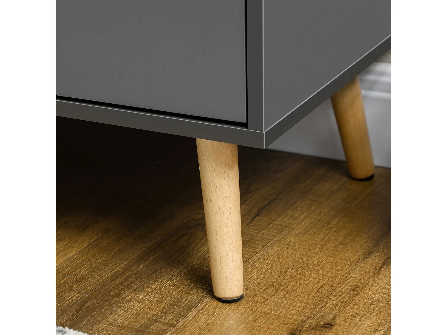 Sola Vela Sideboard Dark Grey 2 Doors 3 Drawers Adjustable Shelves