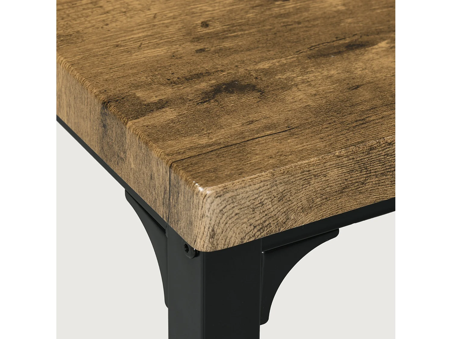 Lulila Rustic Brown 3 Piece Compact Square Dining Table and 2 Chairs