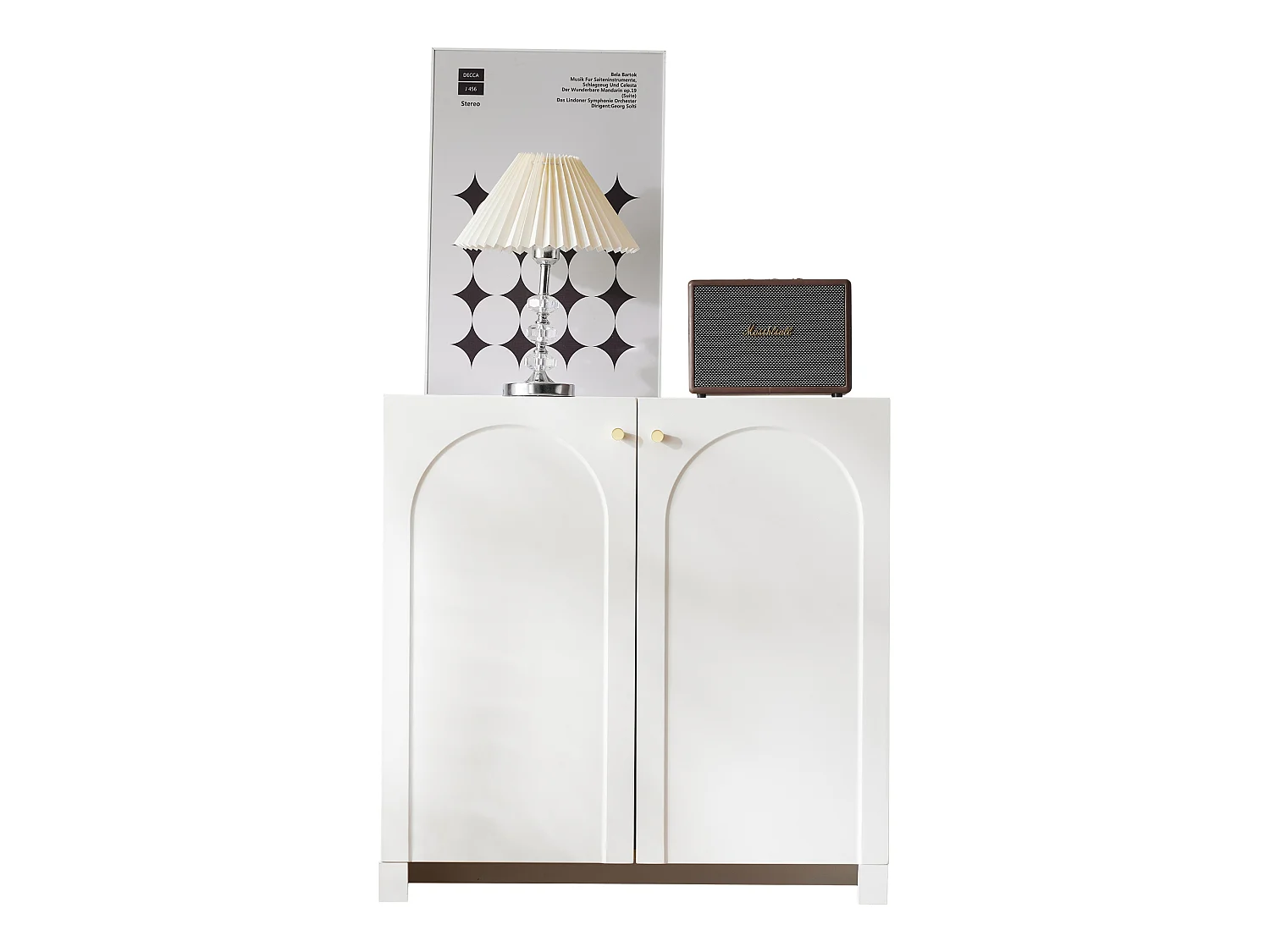 Sideboard - 2 doors with adjustable shelves - White