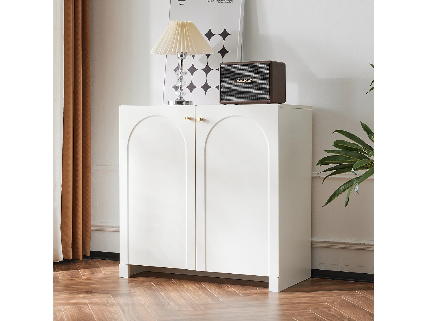 Sideboard - 2 doors with adjustable shelves - White
