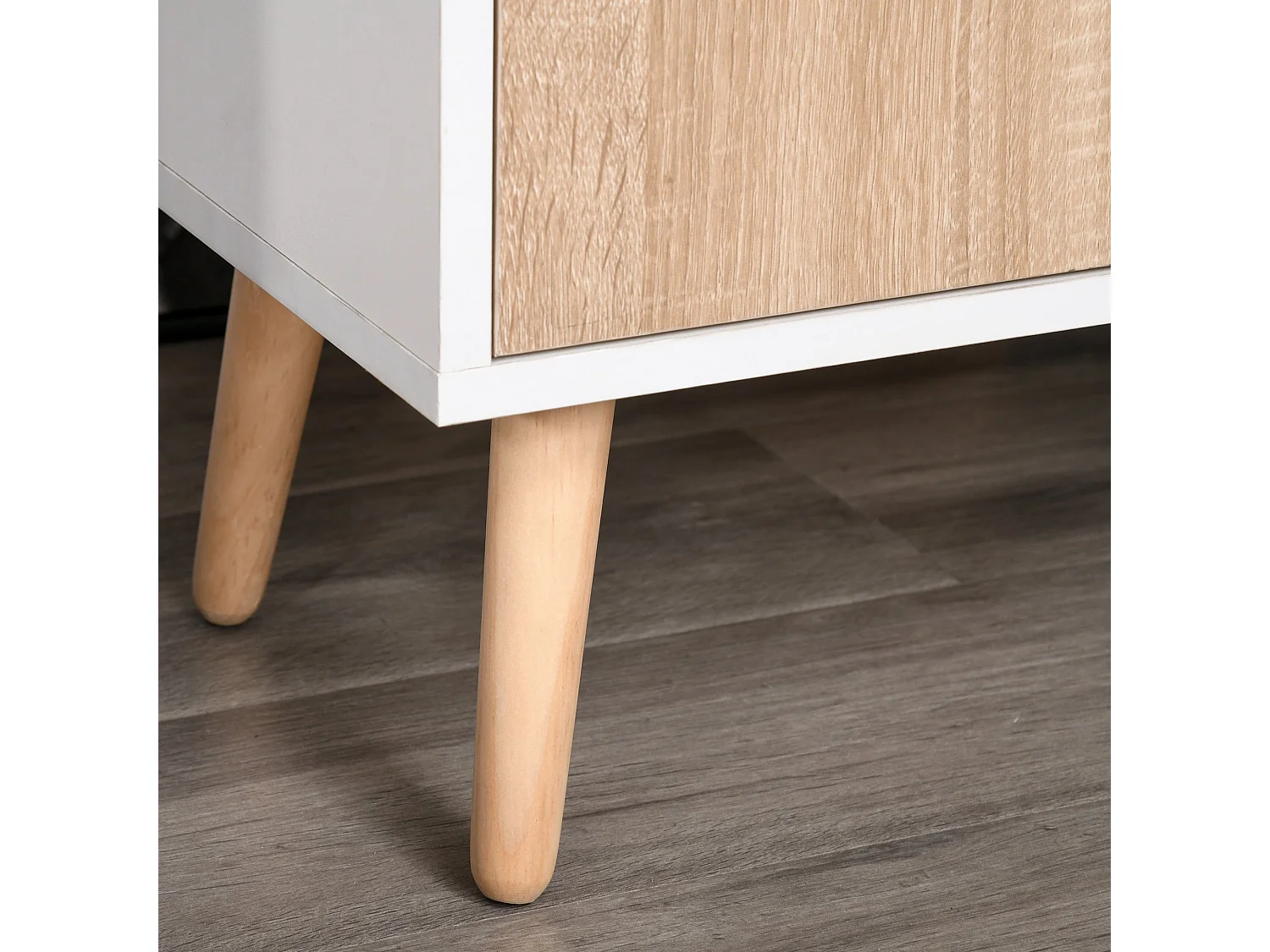 Surinam Natural Wood Effect Sideboard 2 Doors 3 Drawers 90 x 30 x 72cm