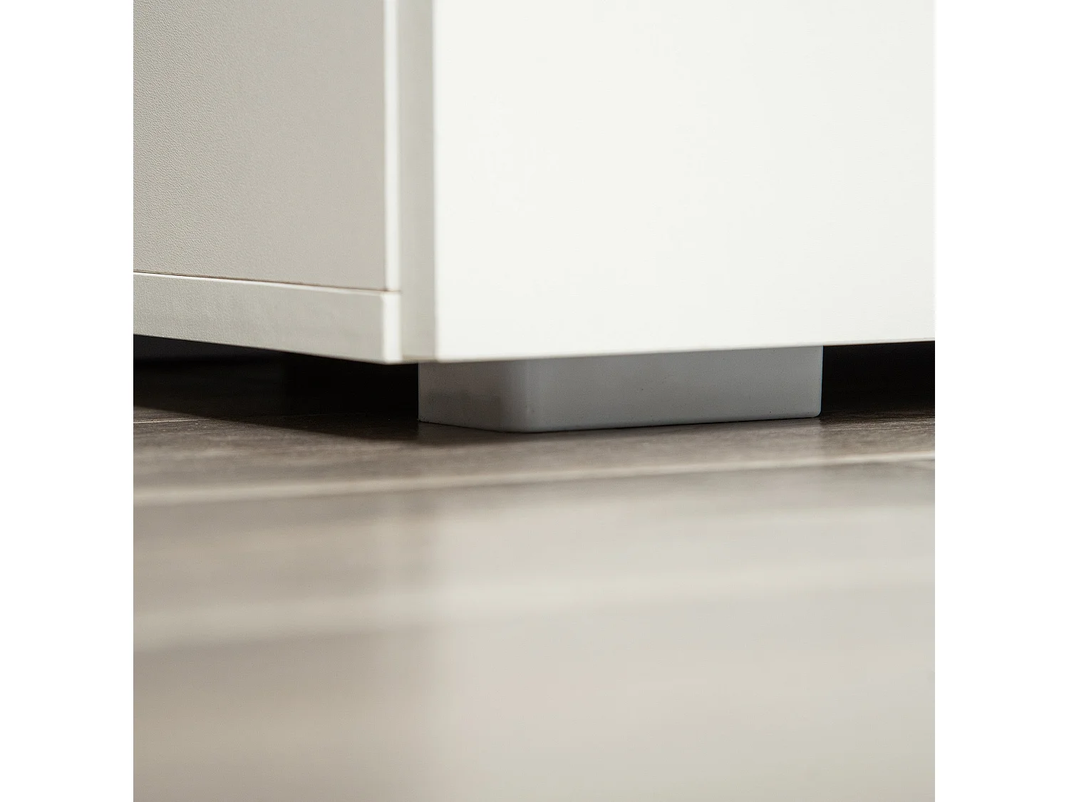 Cosofi White Freestanding Storage Cabinet 2 Doors 2 Shelves 70x70x39cm