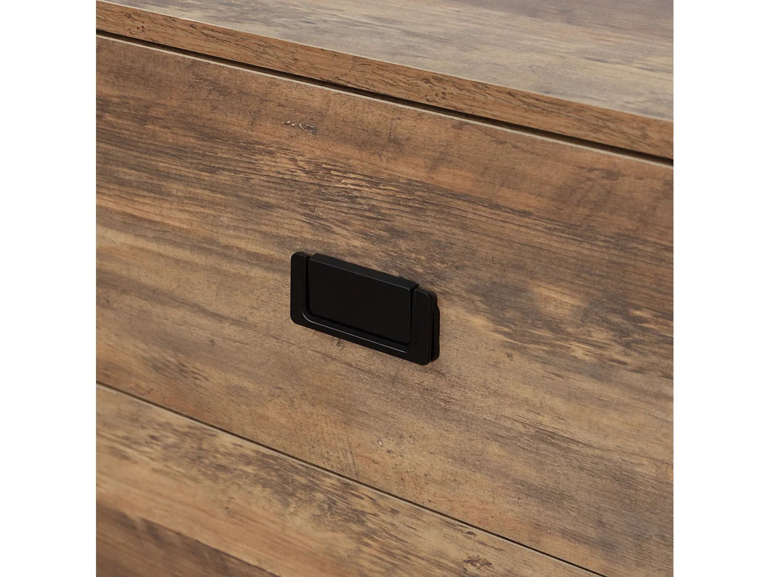 Mango Wood Effect Sideboard 3 Drawers 2 Doors 120 x 39.5 x 77cm