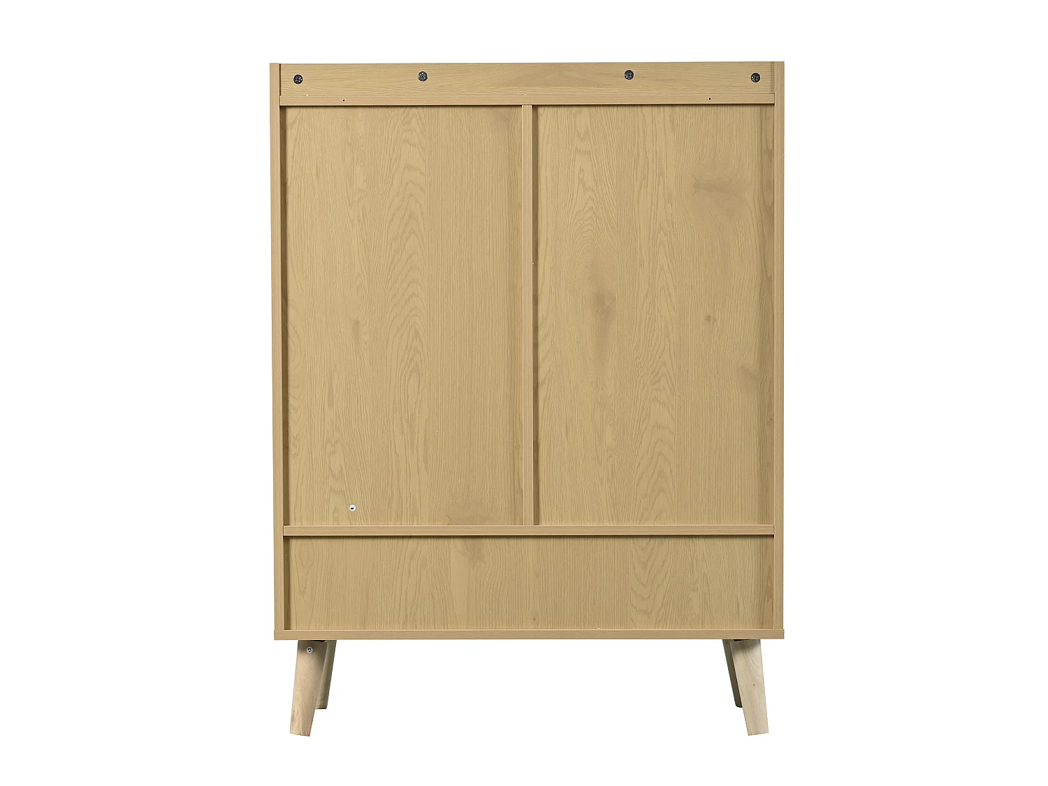 Low sideboard - with 2 doors and 6 shelves - Natural