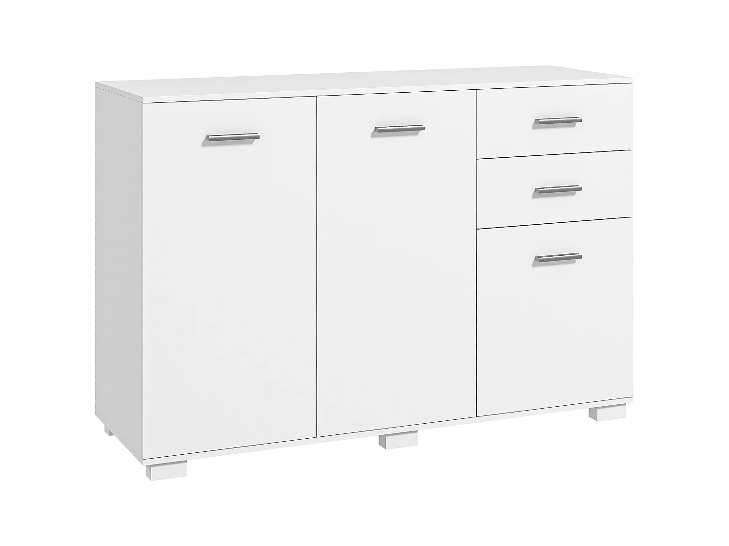 Fini Refa White Sideboard Modern 2 Drawers 3 Doors 106x35x76cm