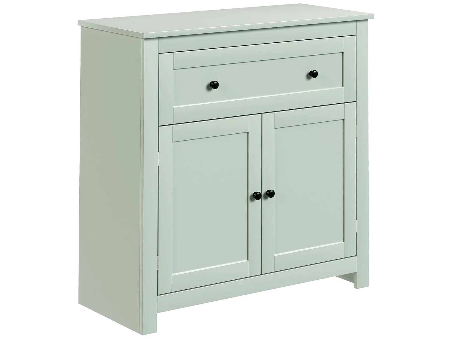 Luhaso Green Modern Sideboard Double Doors Adjustable Shelf Drawer