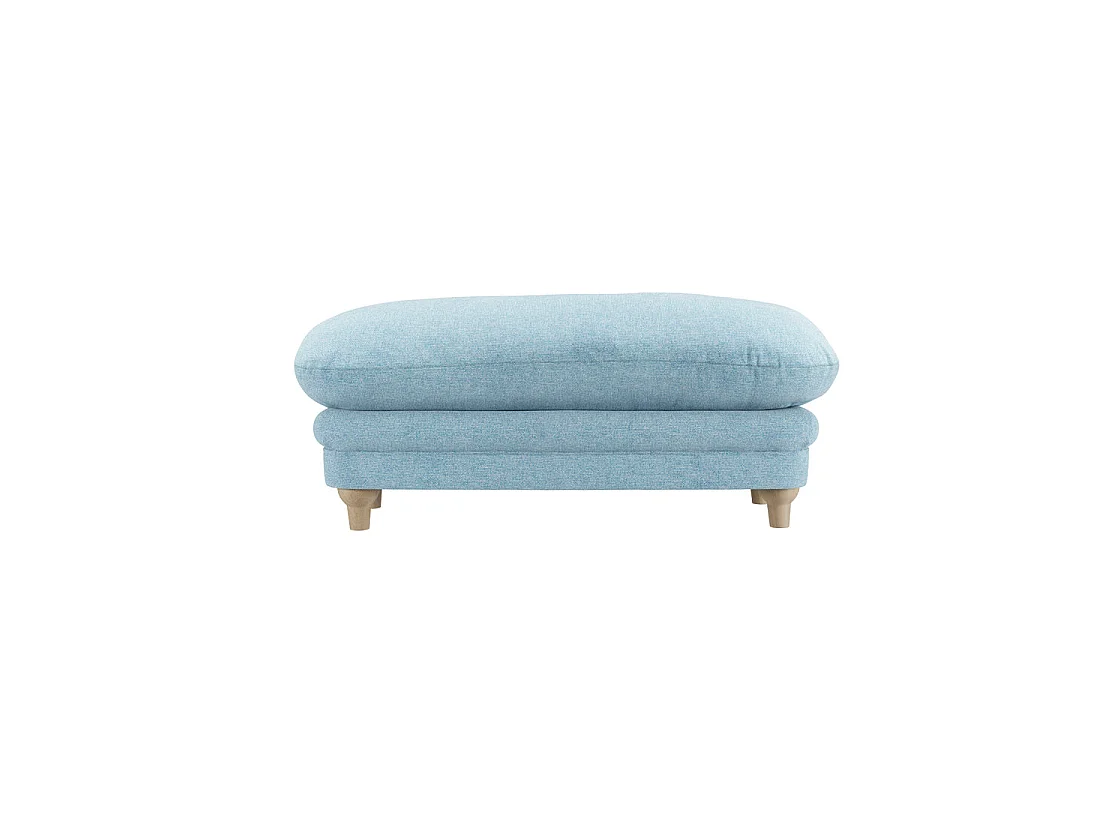Bambola Retro Duck Egg Blue Chenille Rectangular Footstool