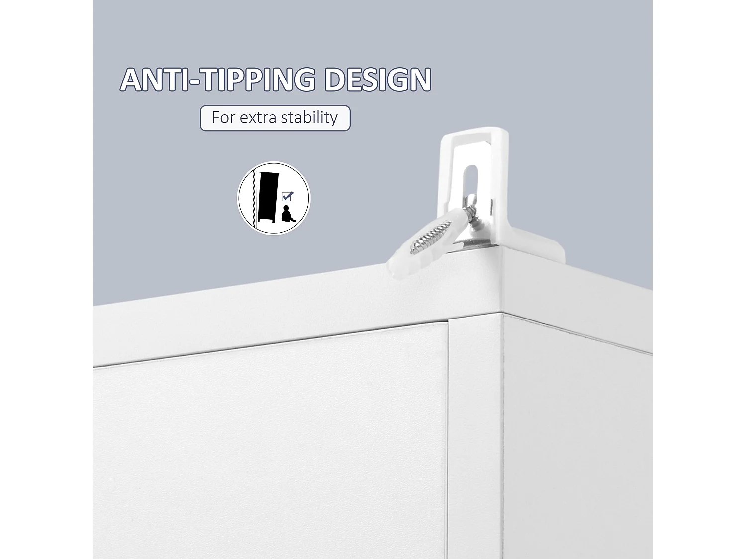 Sokana Tall Freestanding Bathroom Cabinet with Mirror and Adjustable Shelves White