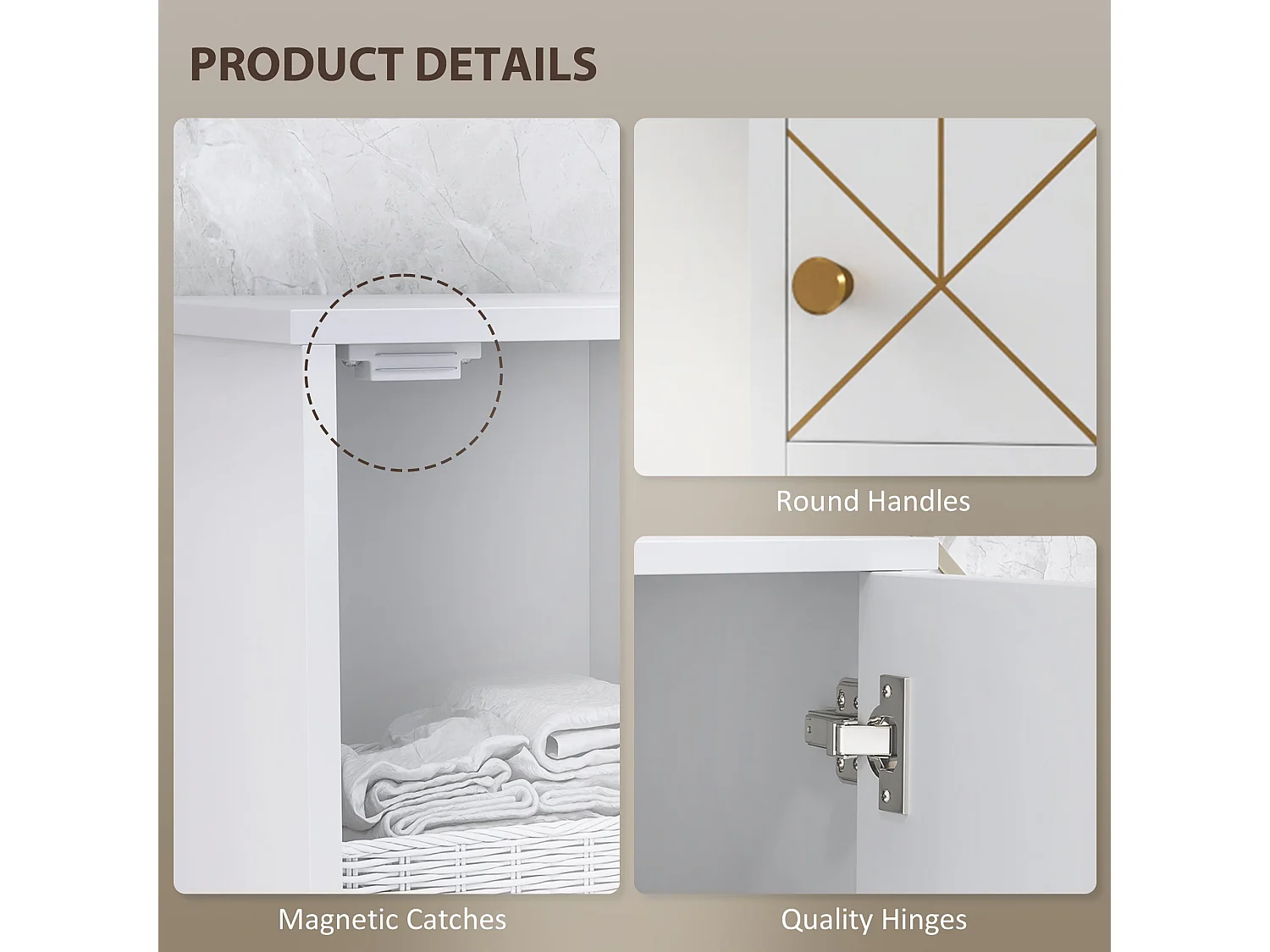 Conosu Slim Freestanding Bathroom Cabinet 30x30x170cm White Adjustable Shelves Hinged Doors