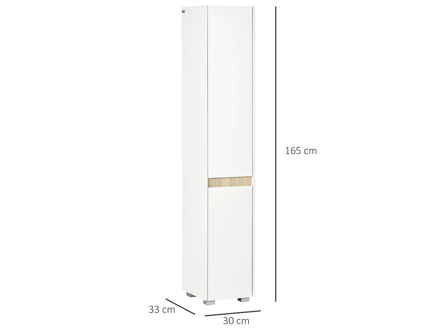 Moka Tall Freestanding Bathroom Cabinet 5 Tier Adjustable Shelving White