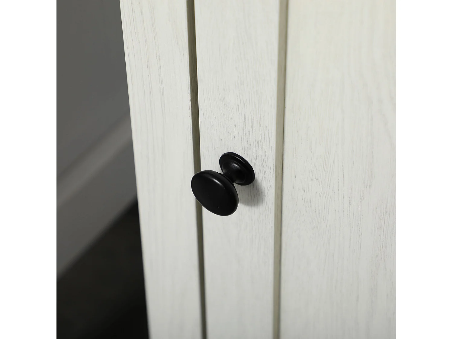 Nesoli Tall Bathroom Storage Cabinet White and Brown 39.5x30x160cm