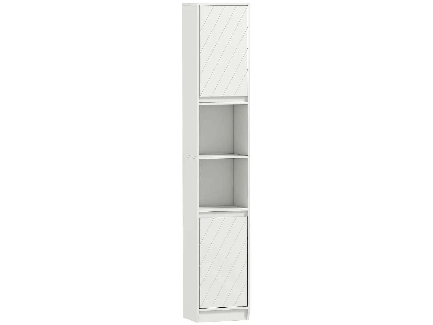 Fibava Slim Freestanding Bathroom Storage Cabinet White 30 x 24 x 170cm