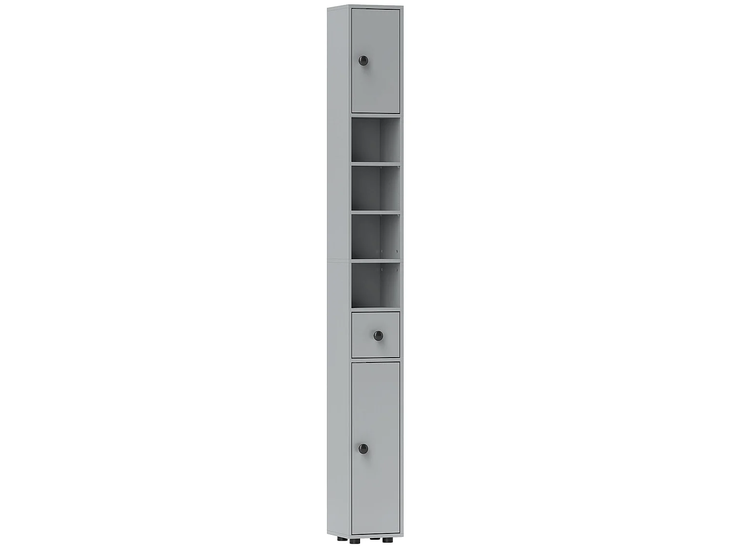 Tasere Slim Tall Bathroom Storage Cabinet Grey Drawers Shelves Cupboards