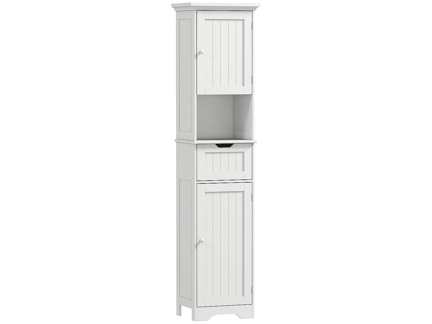 Morale Slim Bathroom Cabinet with Motion Sensor LED Lighting White