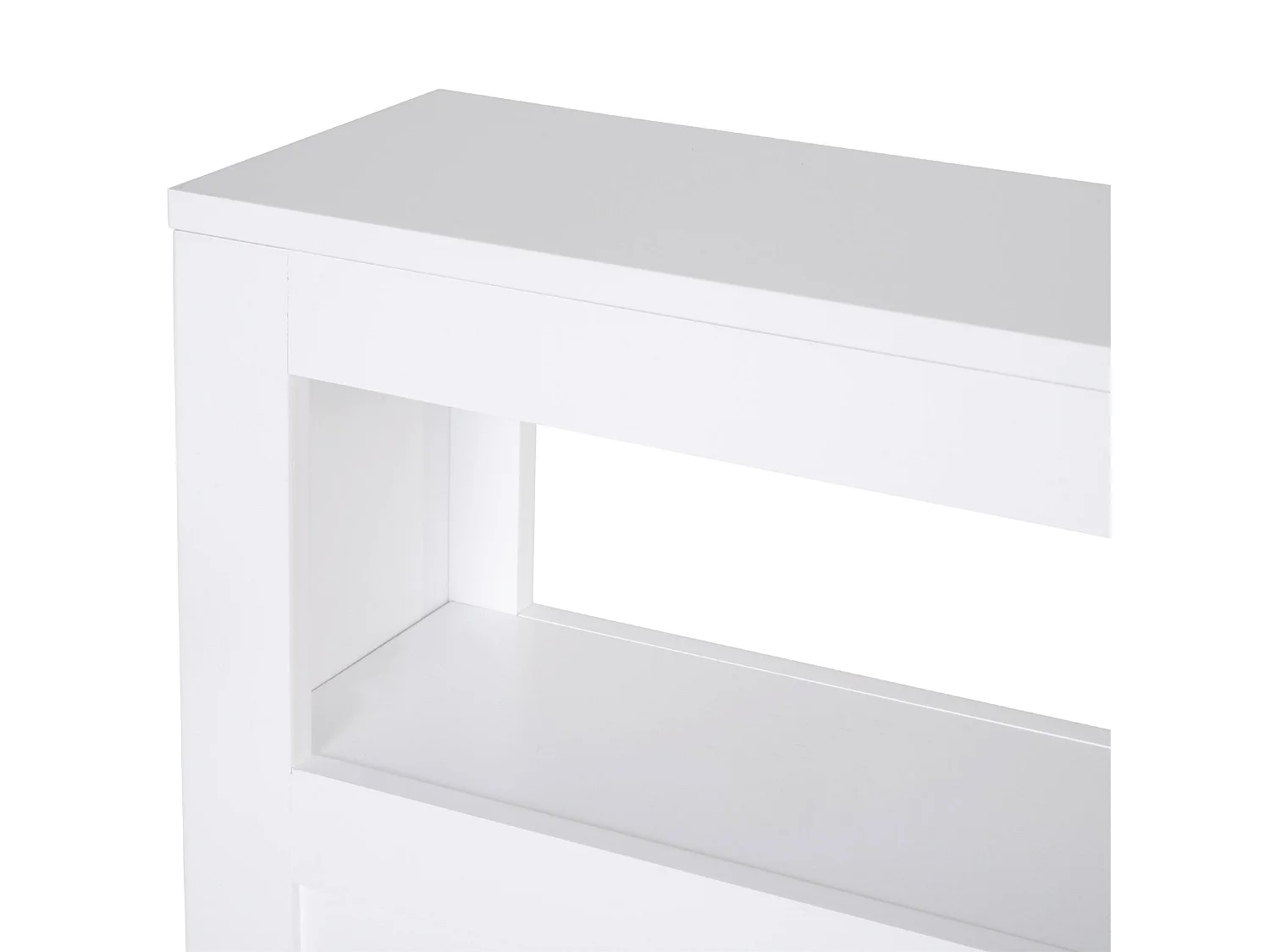 Minbalu Narrow Rolling Bathroom Storage Unit 2 Drawers Wheels White