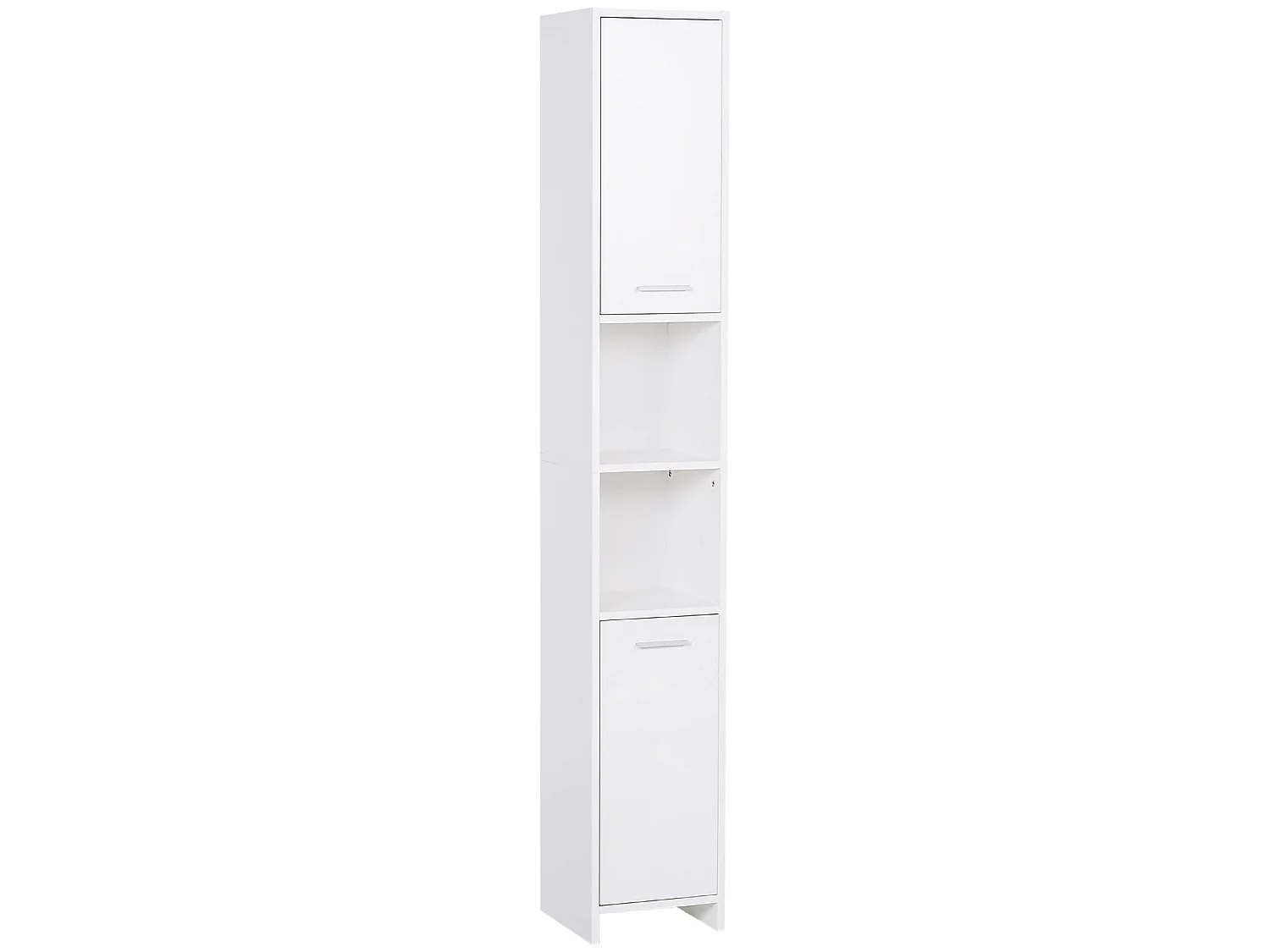 Ridila Tall White Storage Cabinet Adjustable Shelves Hinged Doors Anti Tip