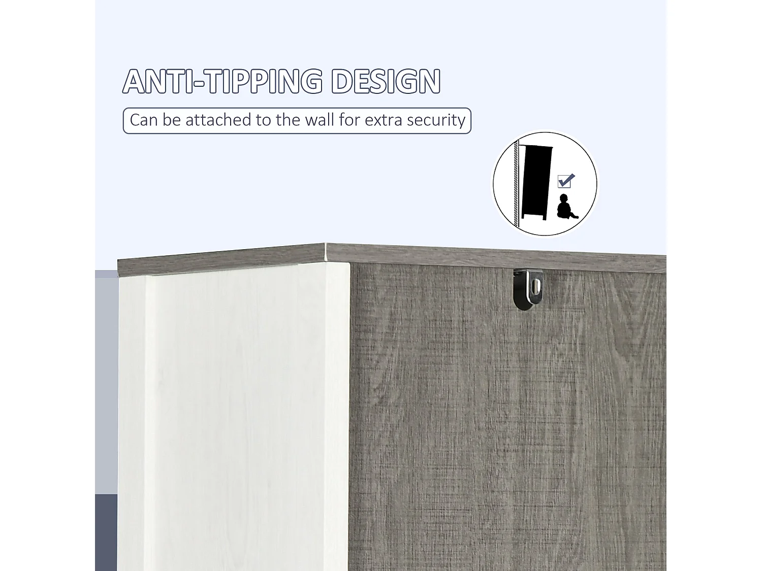 Salata Tall Freestanding Bathroom Storage Cabinet with Mirror Open Shelves Adjustable Interior Antique White