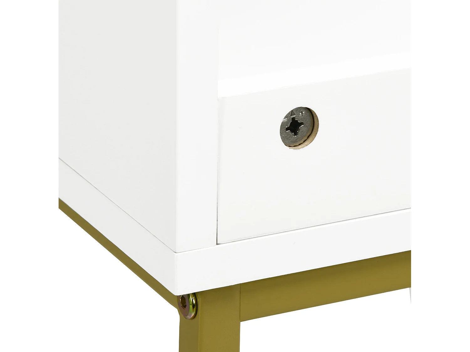 Fitirole Under Sink Bathroom Cabinet with Mirror and Gold Tone Legs