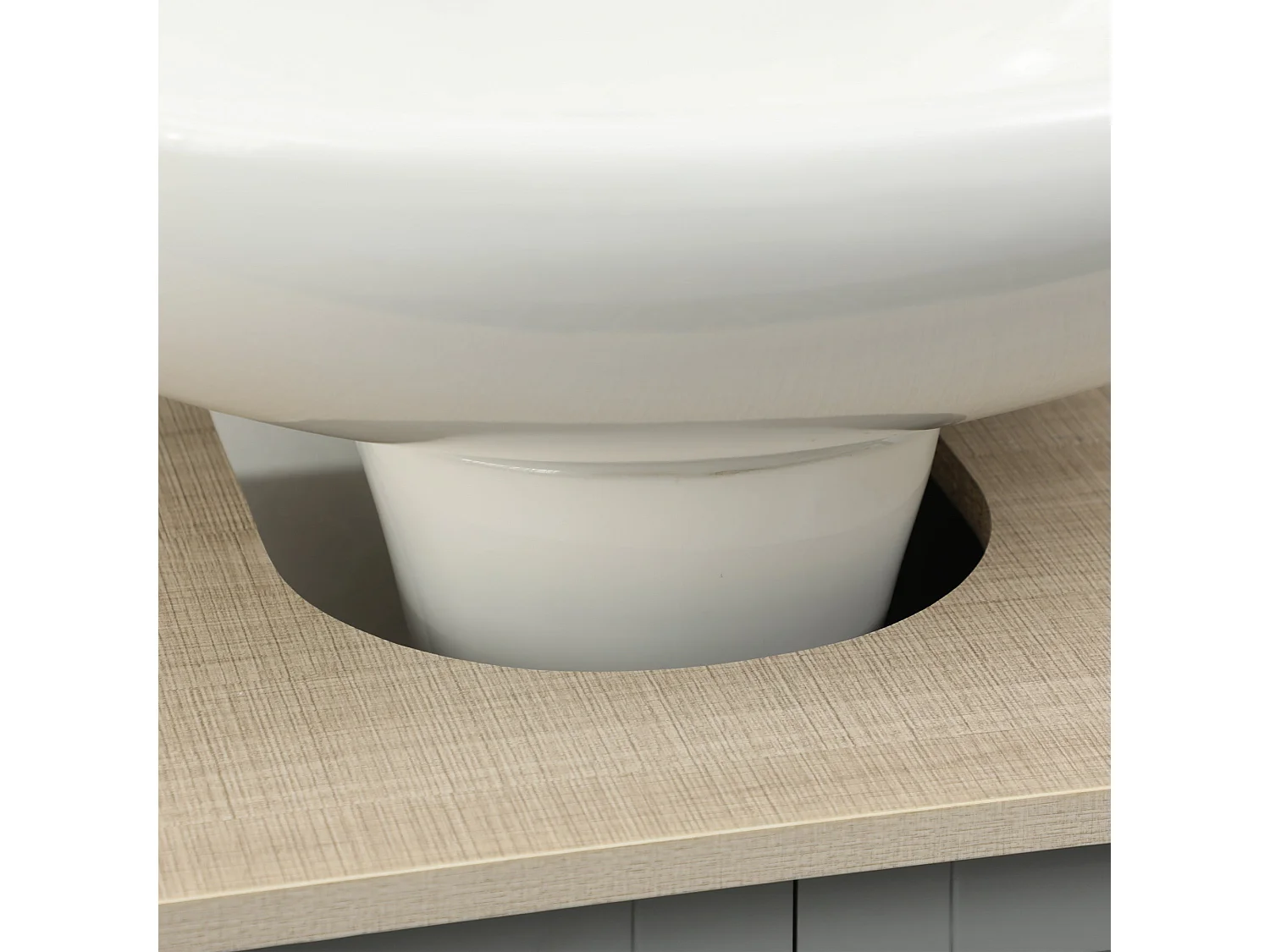 Rola Grey Under Sink Vanity Cabinet with Adjustable Internal Shelf