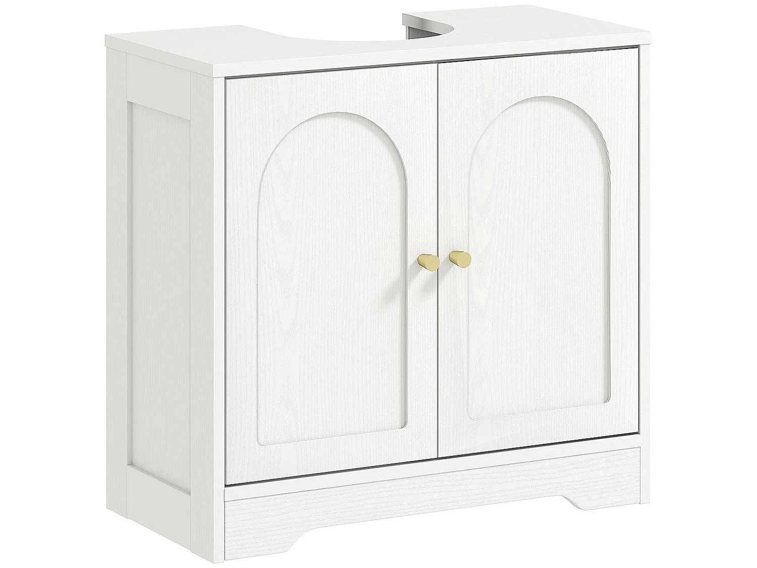 Mapa Under Sink Storage Cabinet with Double Arched Doors White