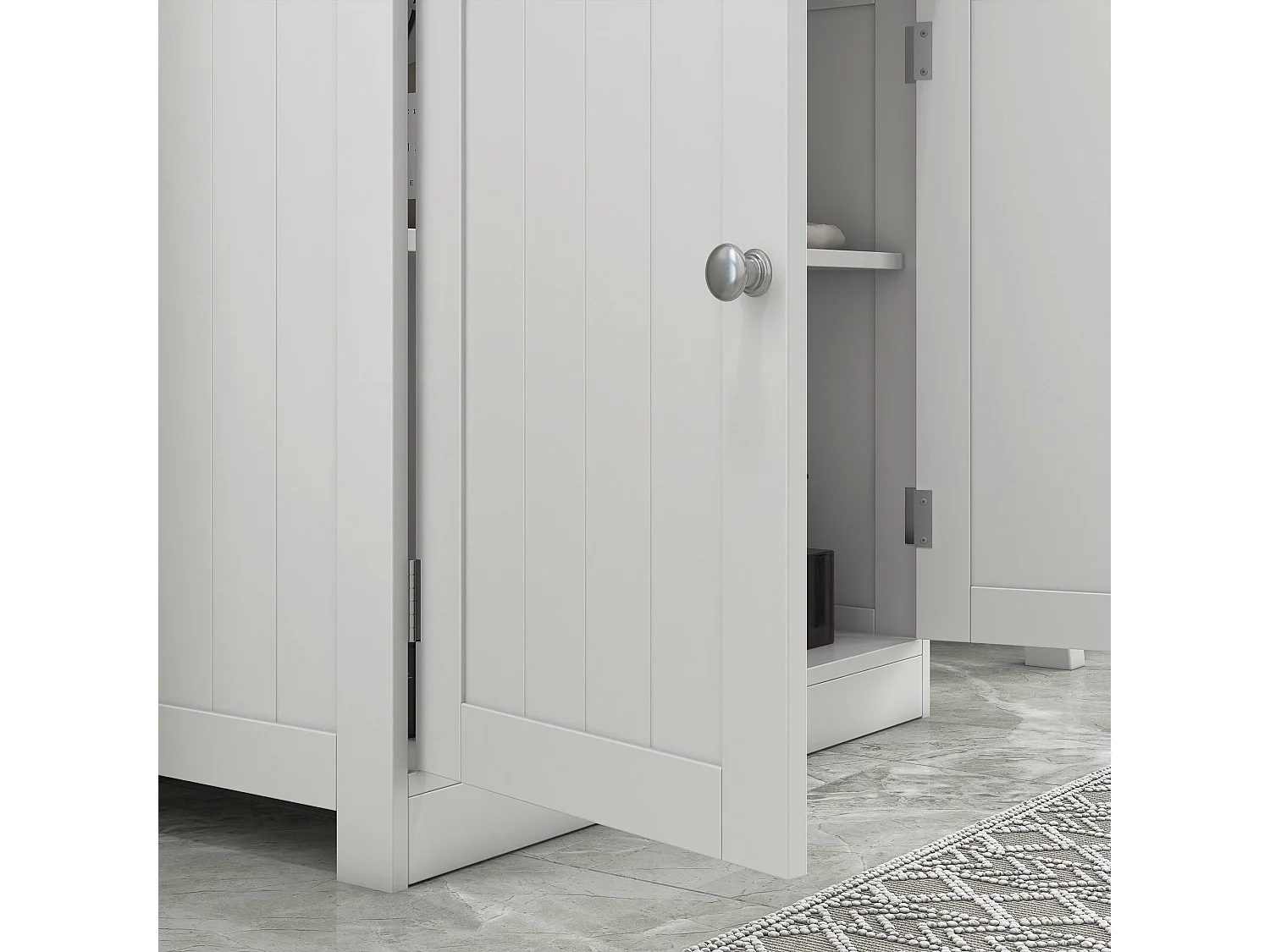 Neha Under Sink Bathroom Vanity Storage Unit 60x30x60cm White