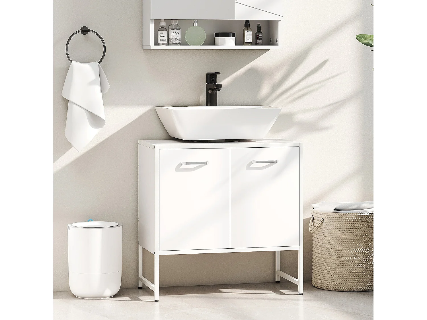 Lilo Fifi Under Sink Vanity Cabinet for Pedestal Basin White Soft Close Doors