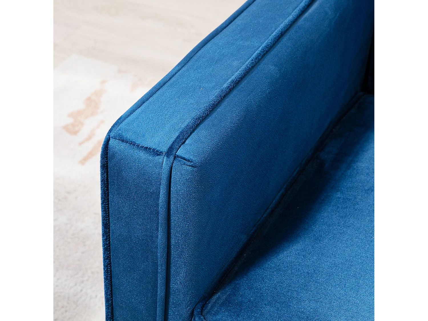 Pariha Susa Velvet Blue 3 Seater Sofa Bed