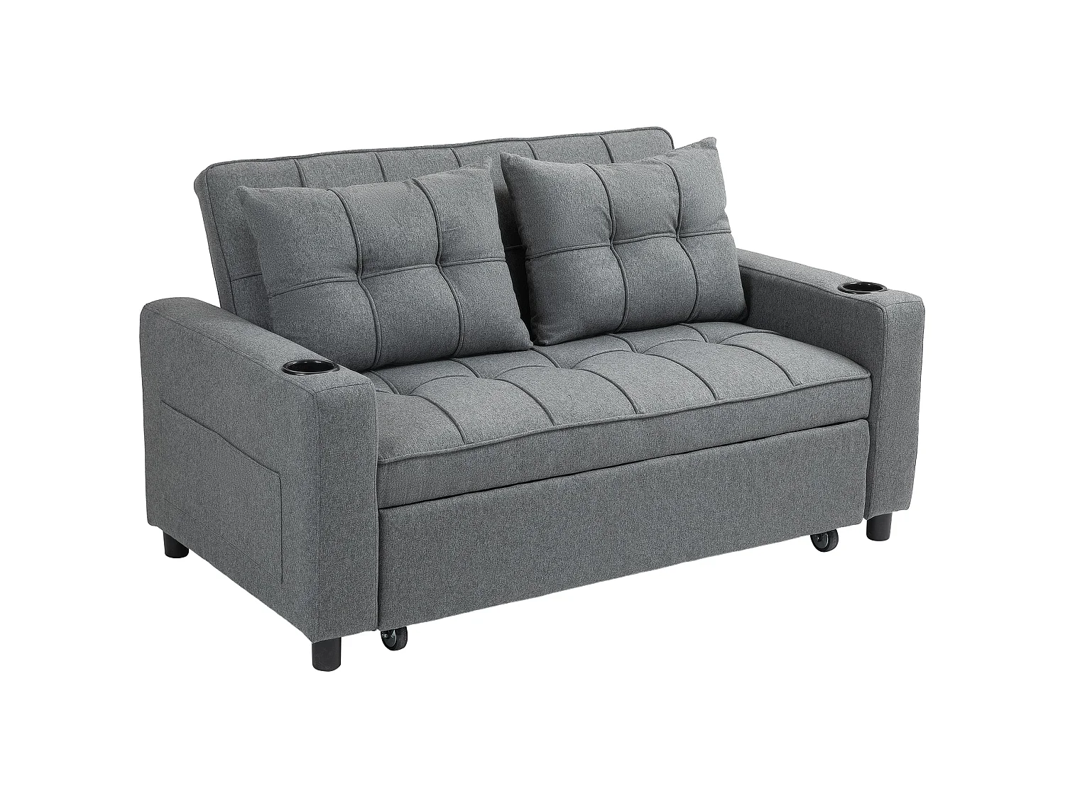 Rireel Diha Dark Grey 2 Seater Pull Out Sofa Bed