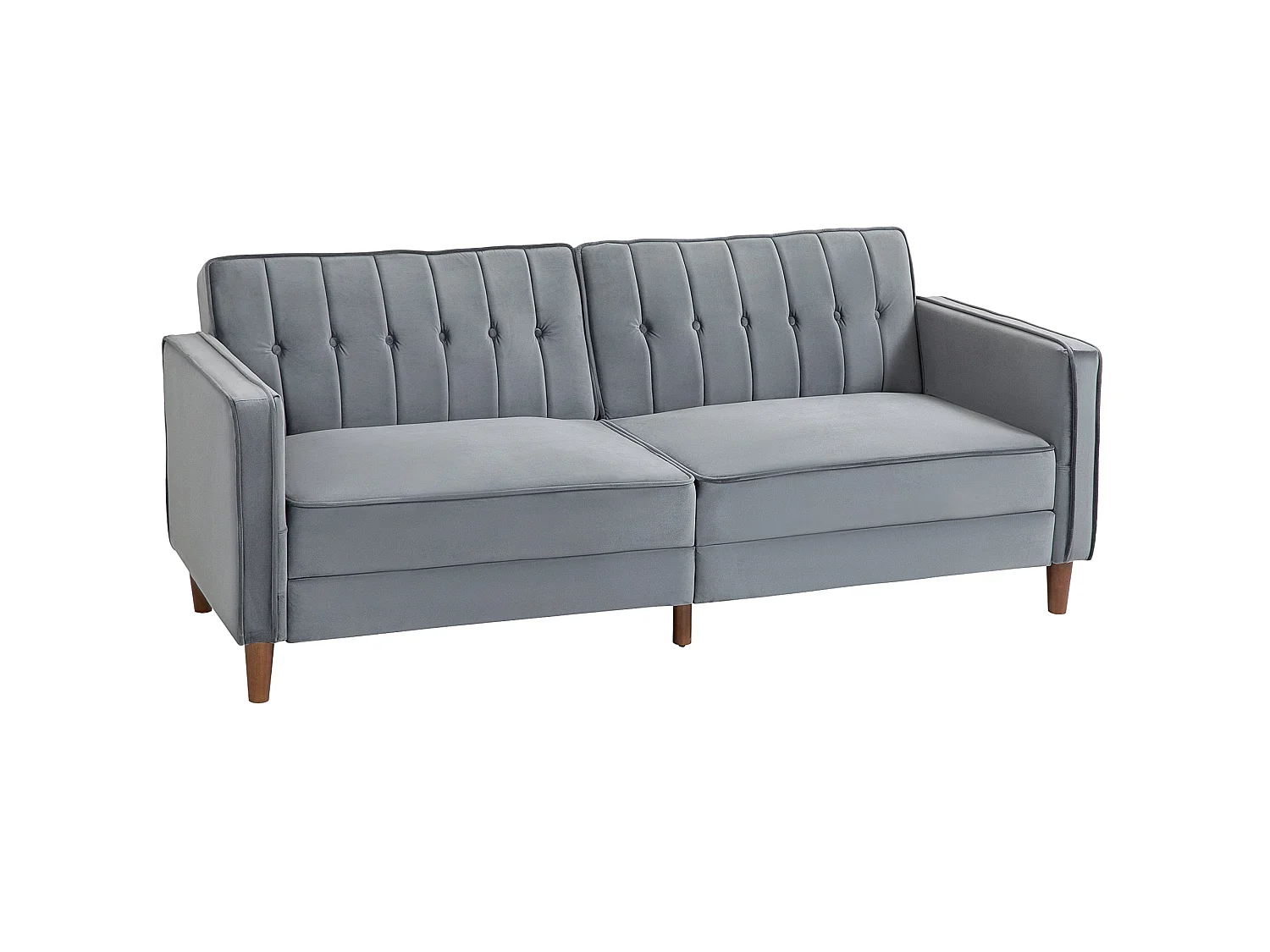 Toelfa Dove Grey Velvet 3 Seater Convertible Sofa Bed
