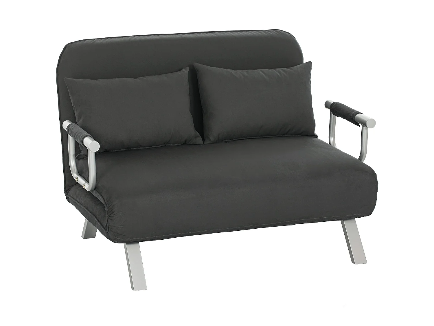 Fiyo Fabric Dark Grey 2 Seater Click Clack Sofa Bed