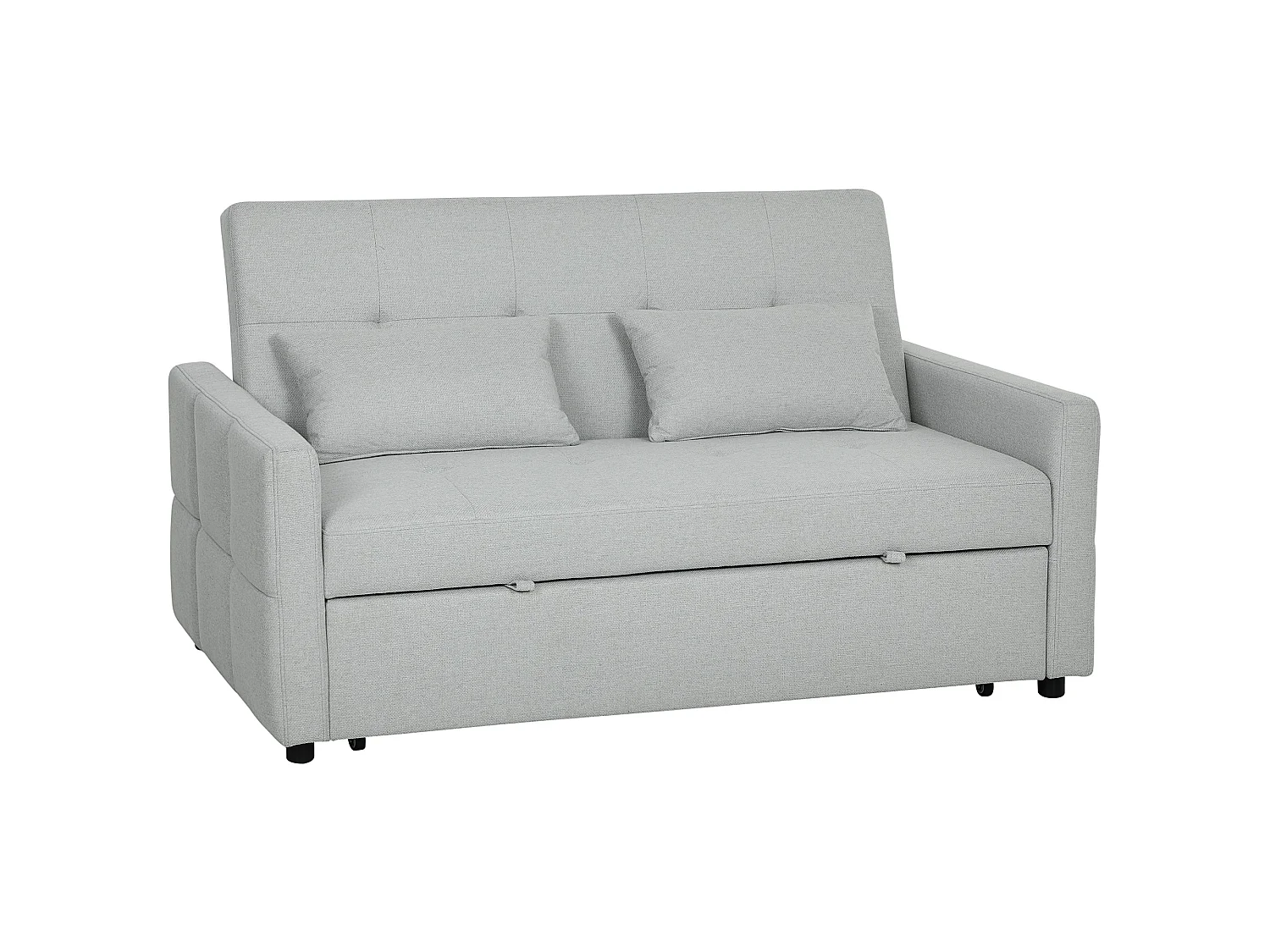 Fapa Light Grey 3 Way Convertible 2 Seater Sofa Bed