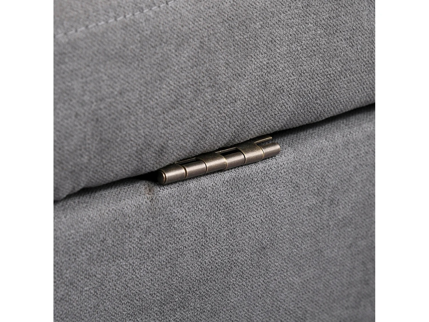 Labasu Grey 2 Seater Sofa with Hidden Storage Tufted Seat Wooden Legs